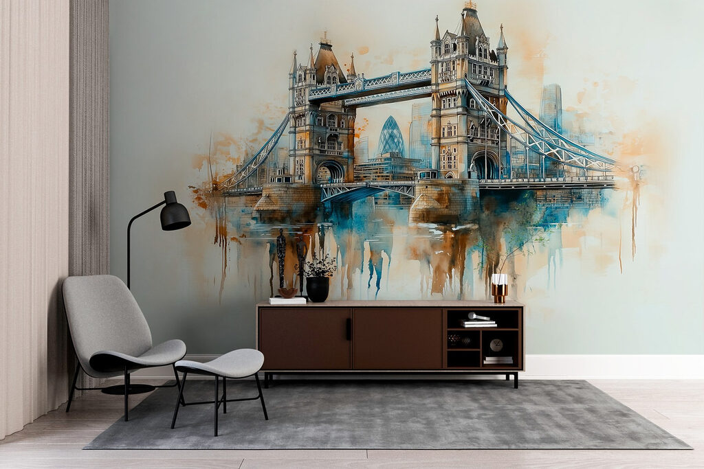 Watercolor of a bridge