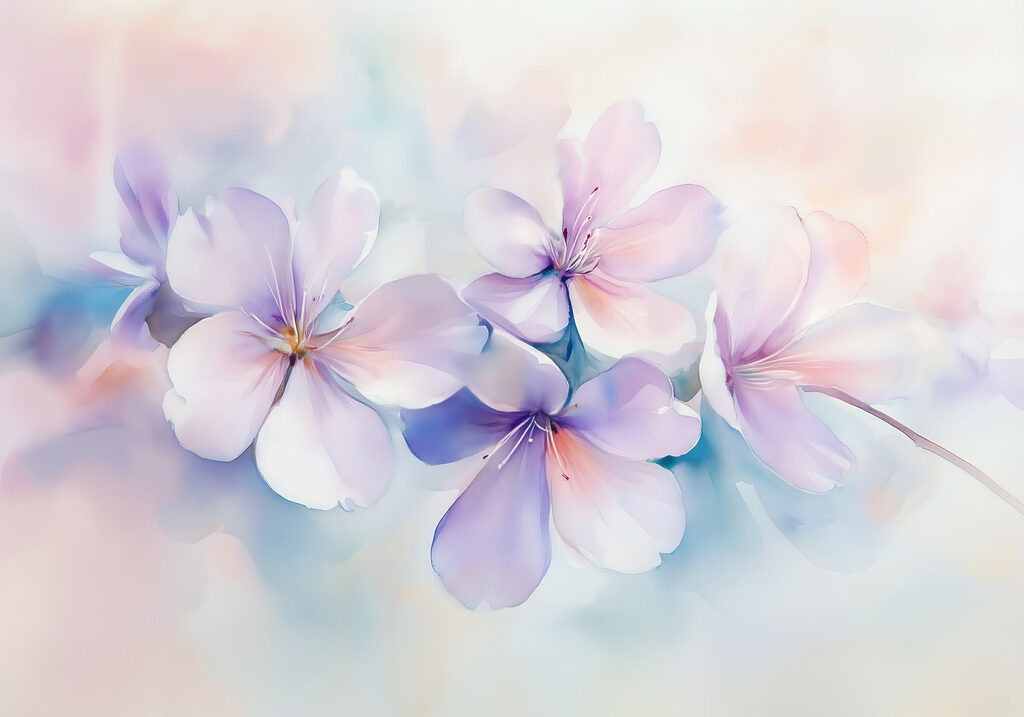 Groep paarse bloemen Groep paarse bloemen