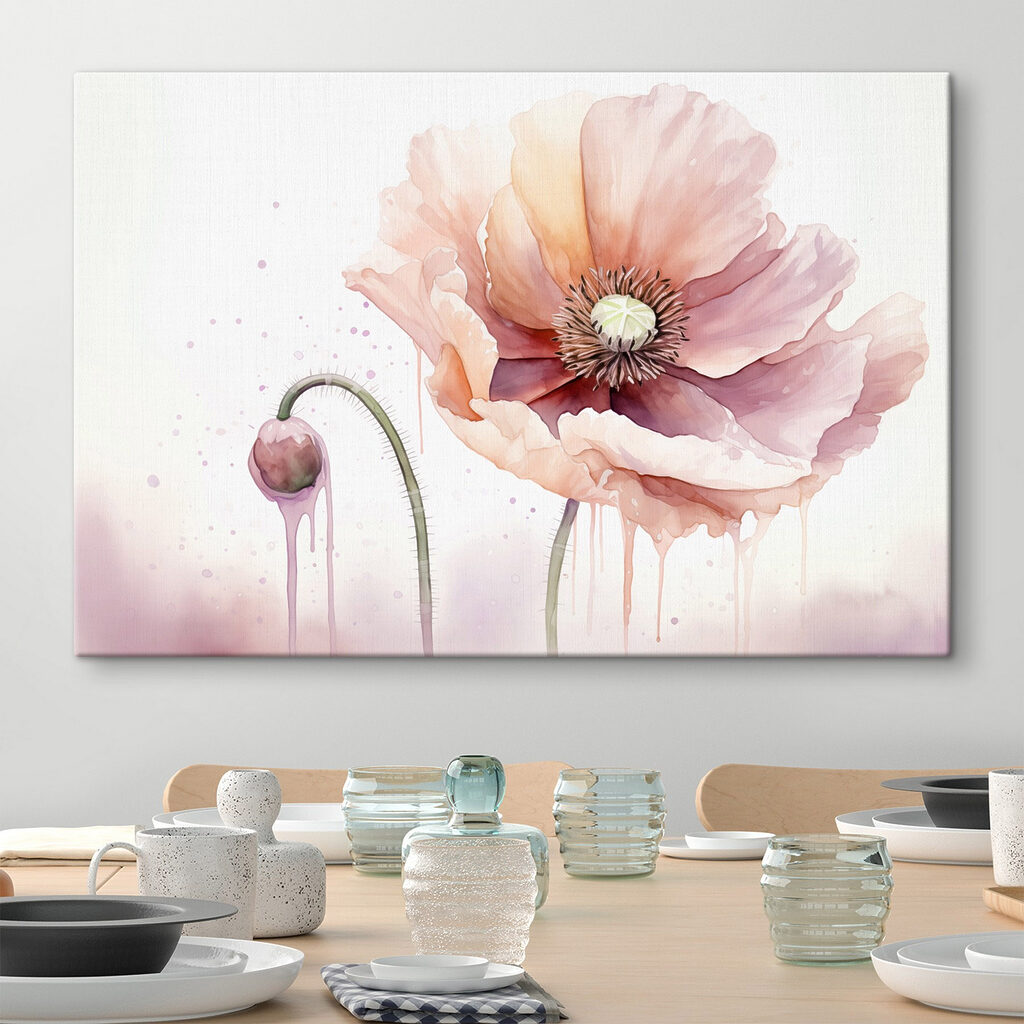 Watercolor painting of a flower