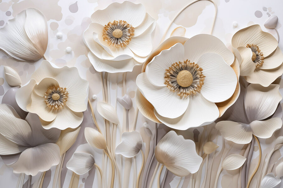 Delicate bloemen in zachte pasteltinten