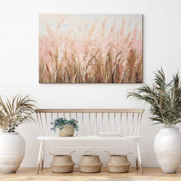 Schilderij van een tarweveld Schilderij van een tarweveld