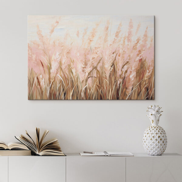 Schilderij van een tarweveld Schilderij van een tarweveld