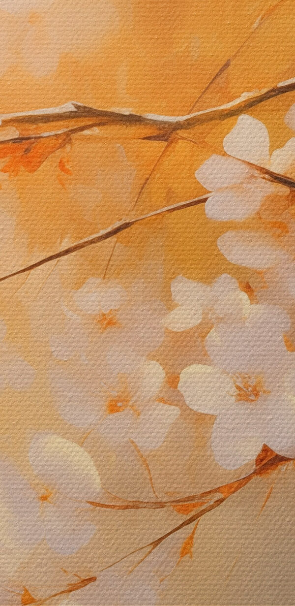 Boomtak met witte bloemen Boomtak met witte bloemen