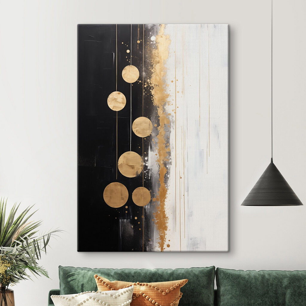 Painting of circles and lines