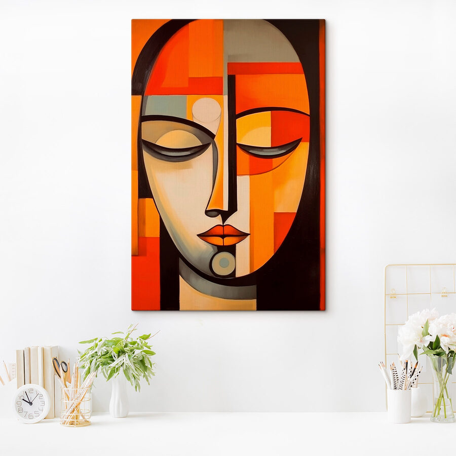 Schilderij van een vrouw’s gezicht