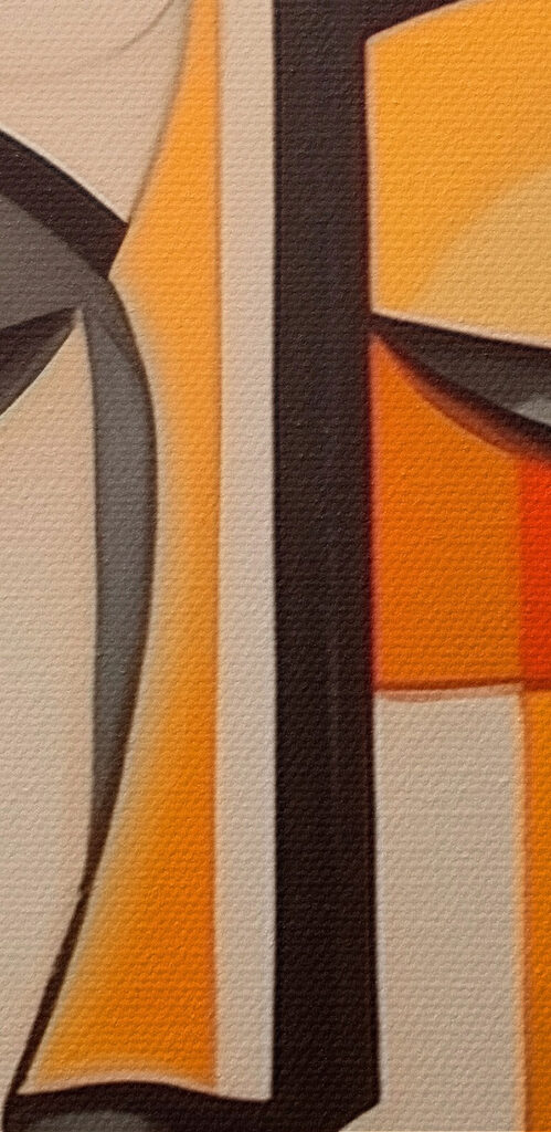 Painting of a woman's face