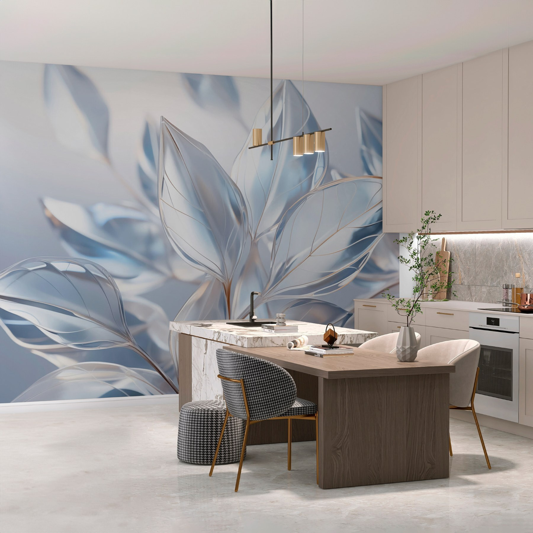 Translucent leaves in soft light