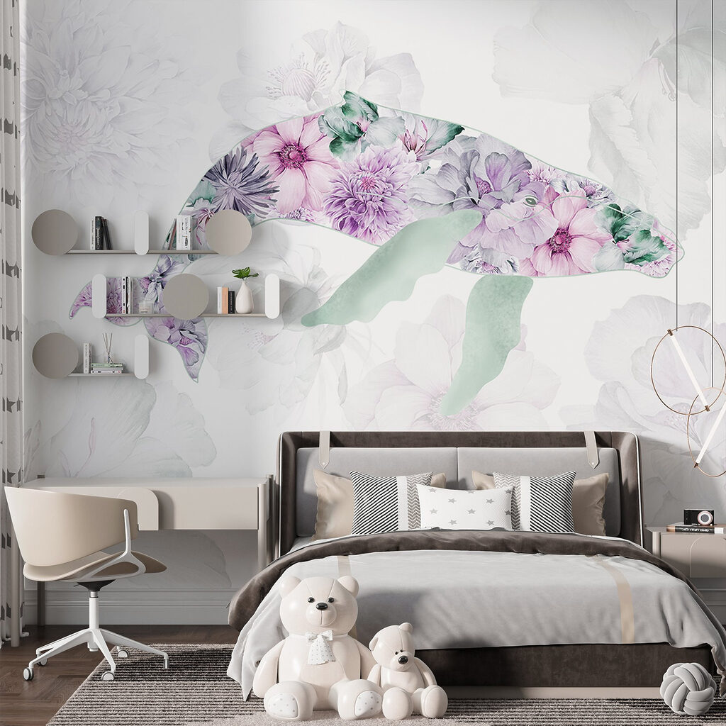 Dolphin with flowers on it Dolphin with flowers on it