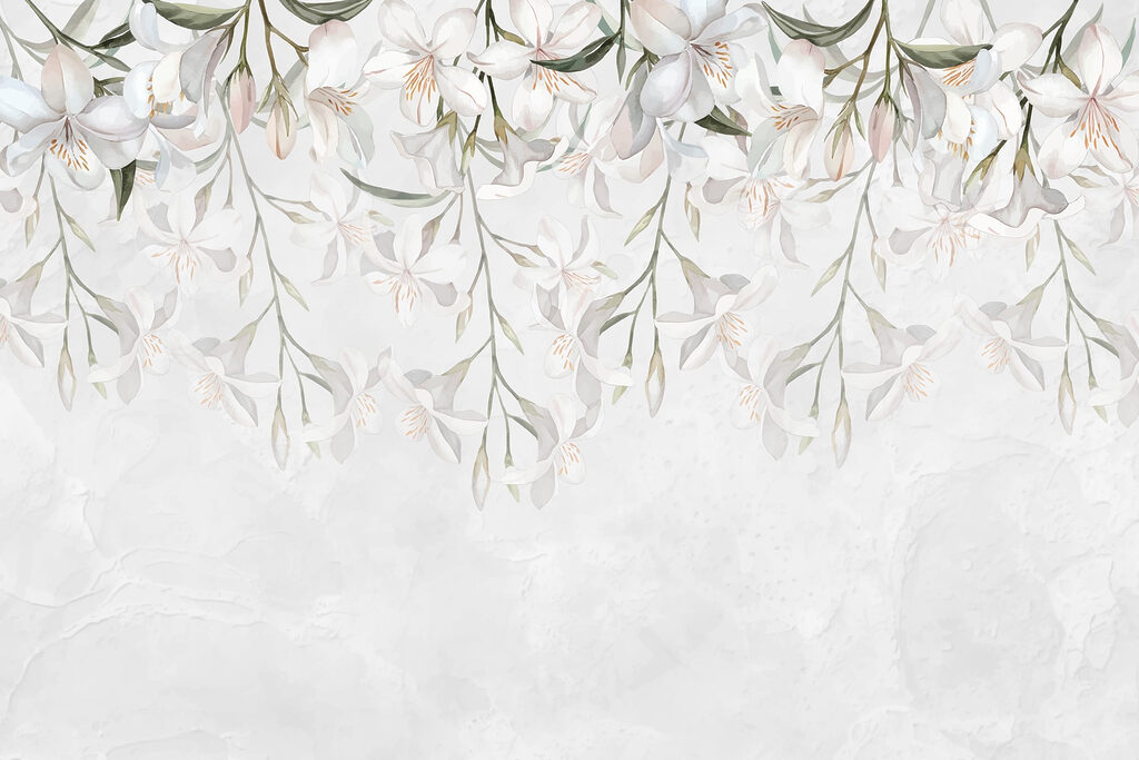 Witte bloemen op een witte achtergrond Witte bloemen op een witte achtergrond