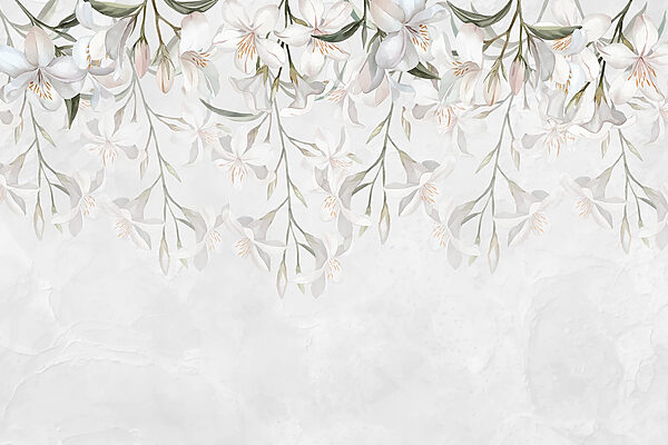 Witte bloemen op een witte achtergrond Witte bloemen op een witte achtergrond