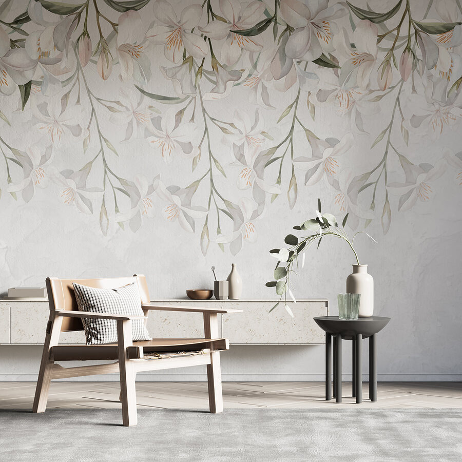 Witte bloemen op een witte achtergrond