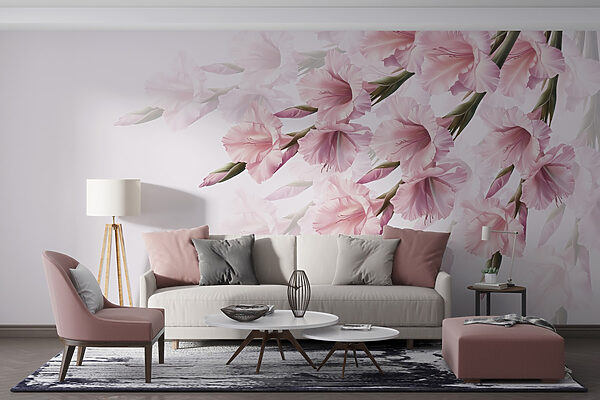 Groep roze bloemen Groep roze bloemen