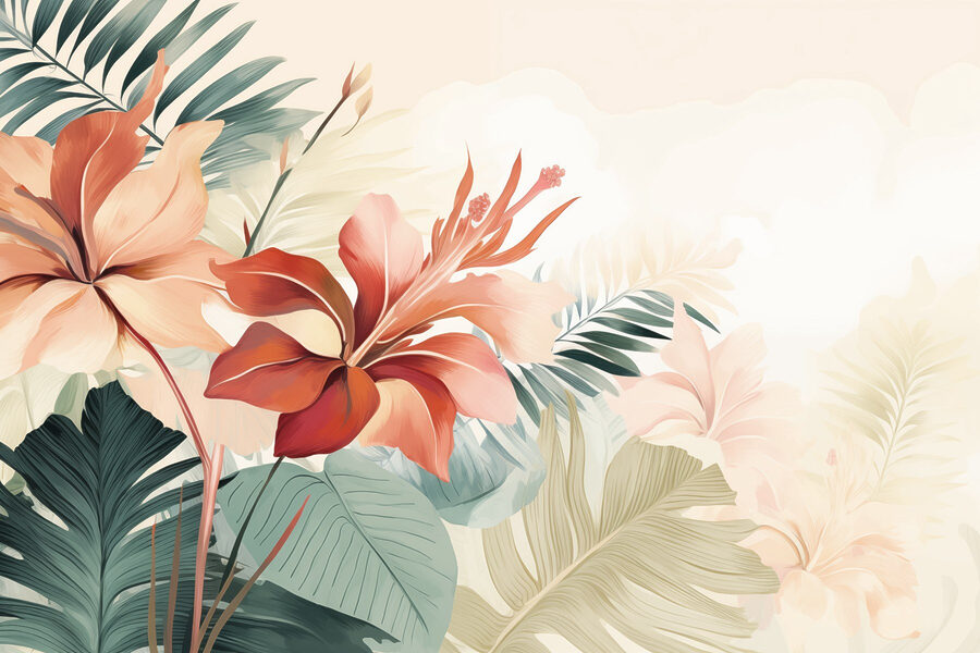 Delicate bloemen in zachte pasteltinten