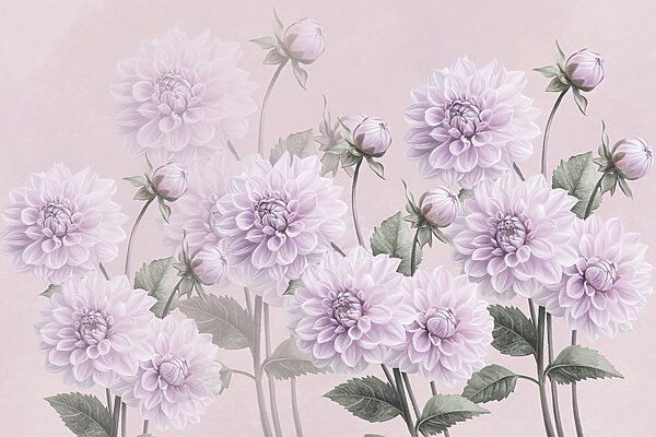 Groep paarse bloemen Groep paarse bloemen