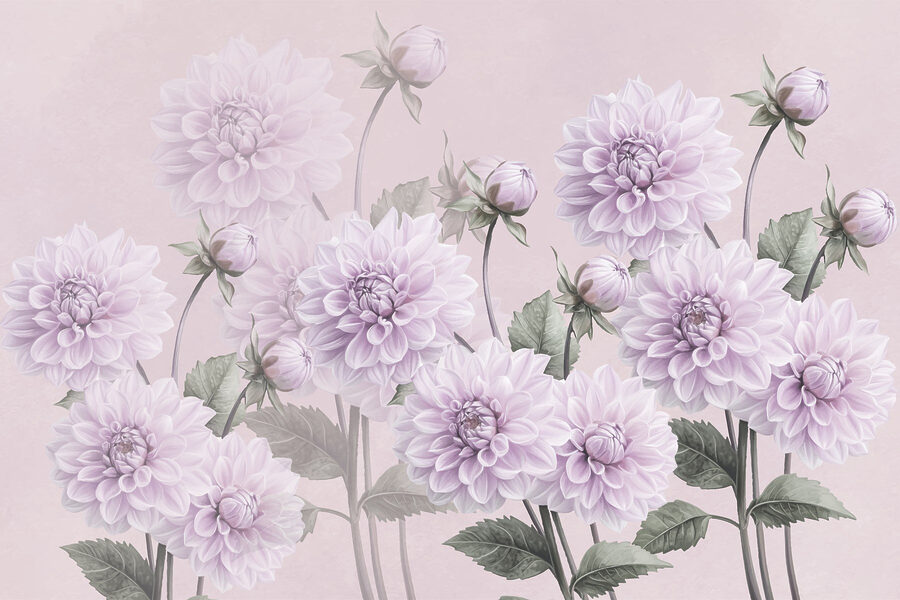 Groep paarse bloemen