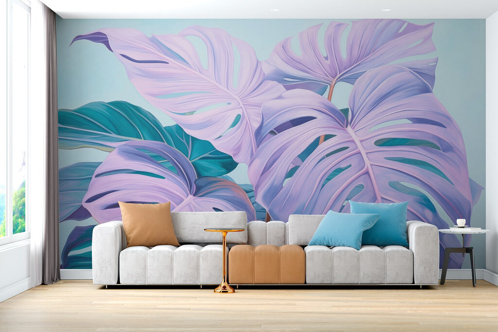 Dreamy leaves in pastel hues