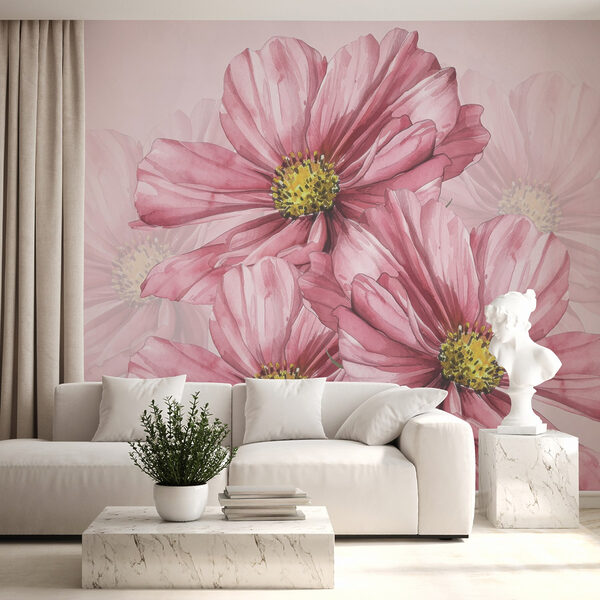 Groep roze bloemen Groep roze bloemen