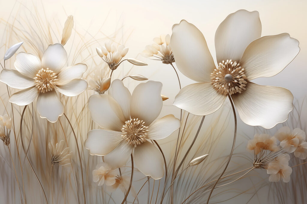 Delicate bloemen in zachte tinten. Delicate bloemen in zachte tinten.