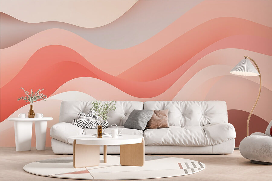 Roze en witte golvende lijnen Roze en witte golvende lijnen