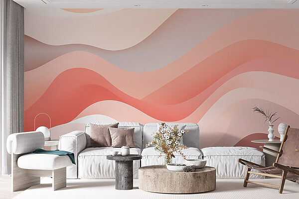 Roze en witte golvende lijnen Roze en witte golvende lijnen
