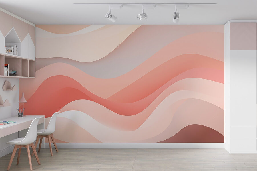 Roze en witte golvende lijnen Roze en witte golvende lijnen