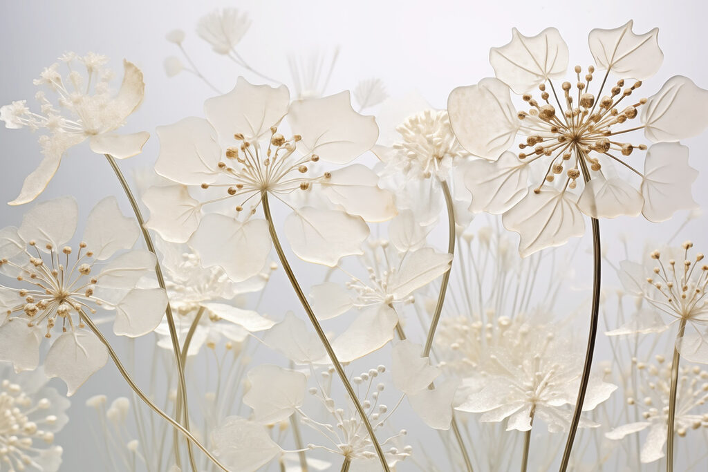 Delicate bloemen in zacht licht Delicate bloemen in zacht licht