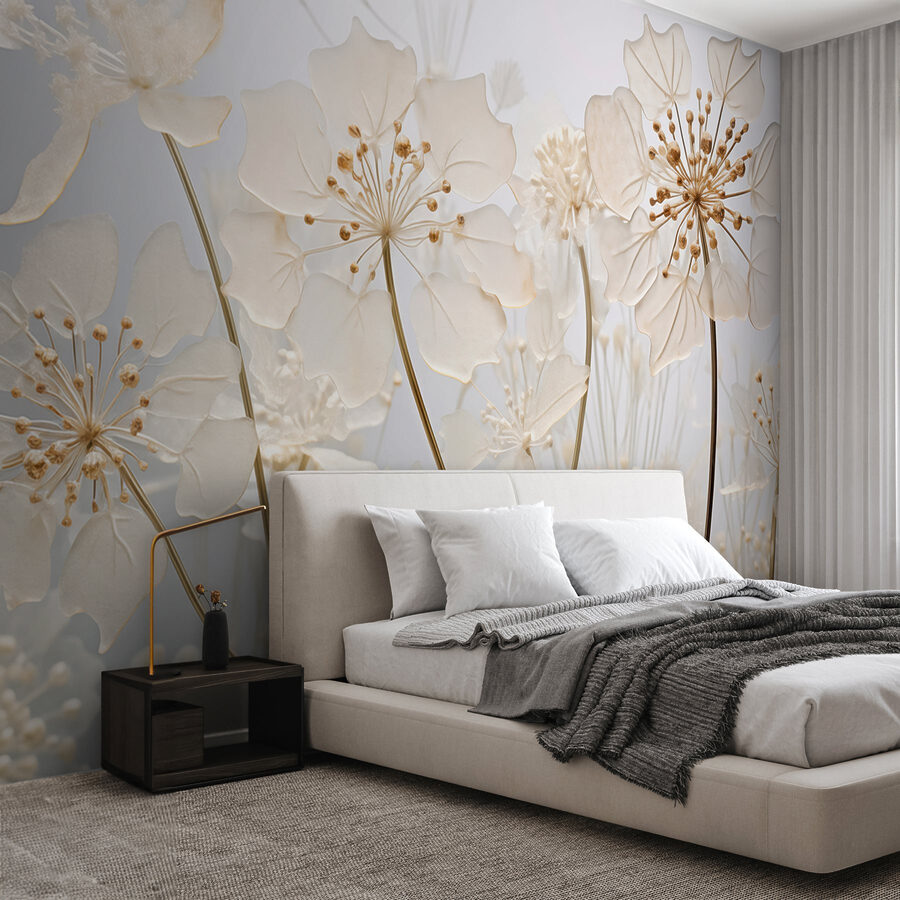 Delicate bloemen in zacht licht