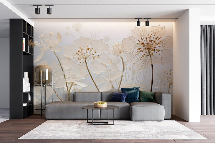 Delicate bloemen in zacht licht