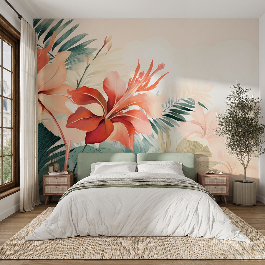 Delicate bloemen in zachte pasteltinten