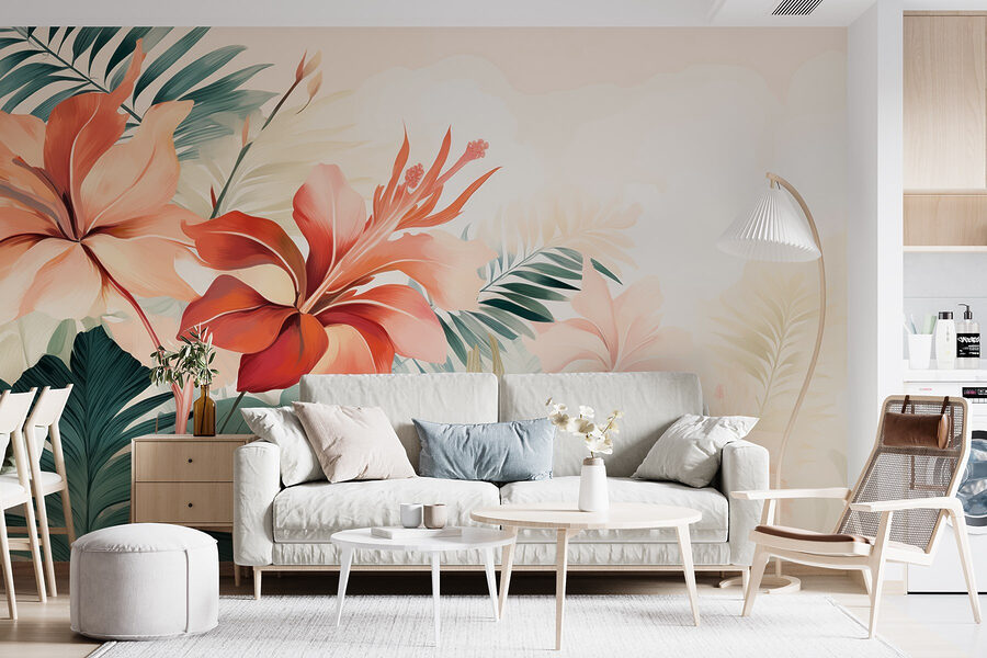 Delicate bloemen in zachte pasteltinten