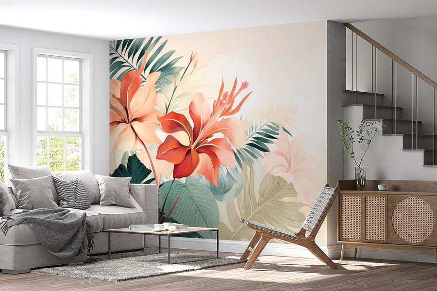 Delicate bloemen in zachte pasteltinten