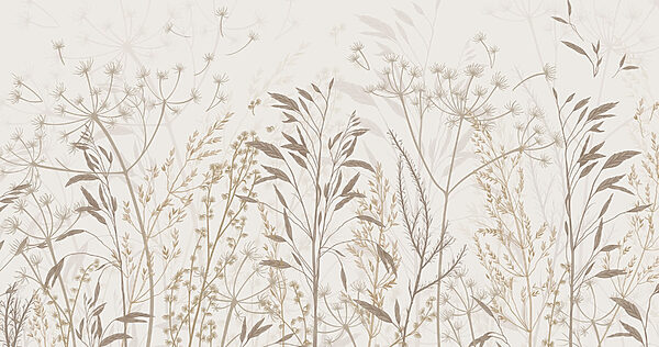 Delicate botanische patronen in neutrale tinten Delicate botanische patronen in neutrale tinten
