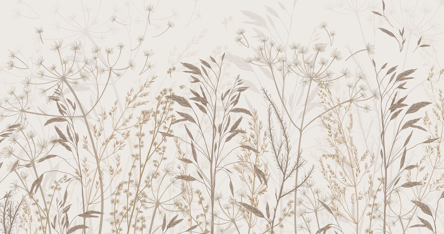 Delicate botanical patterns in neutral tones Delicate botanical patterns in neutral tones