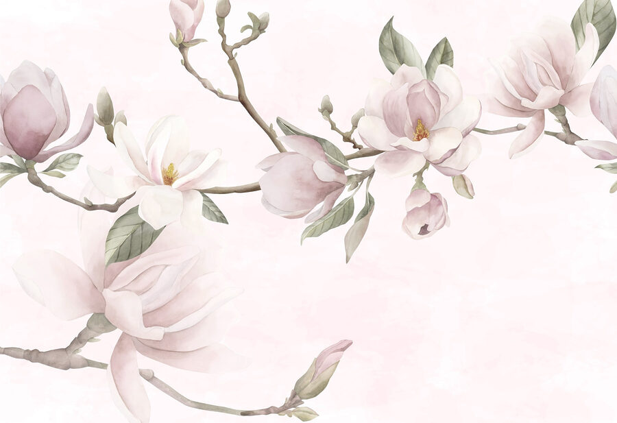 Gevoelige bloemen op zachte pastelachtergrond