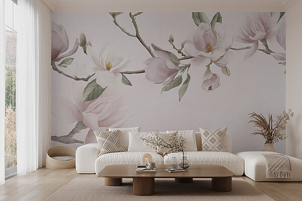 Gevoelige bloemen op zachte pastelachtergrond Gevoelige bloemen op zachte pastelachtergrond