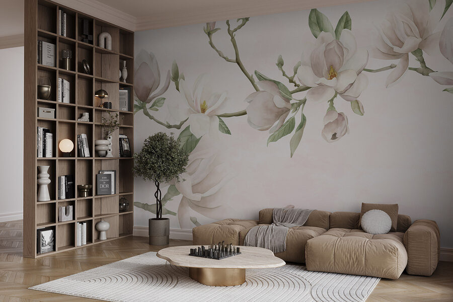 Delicate bloemen op zachte achtergrond