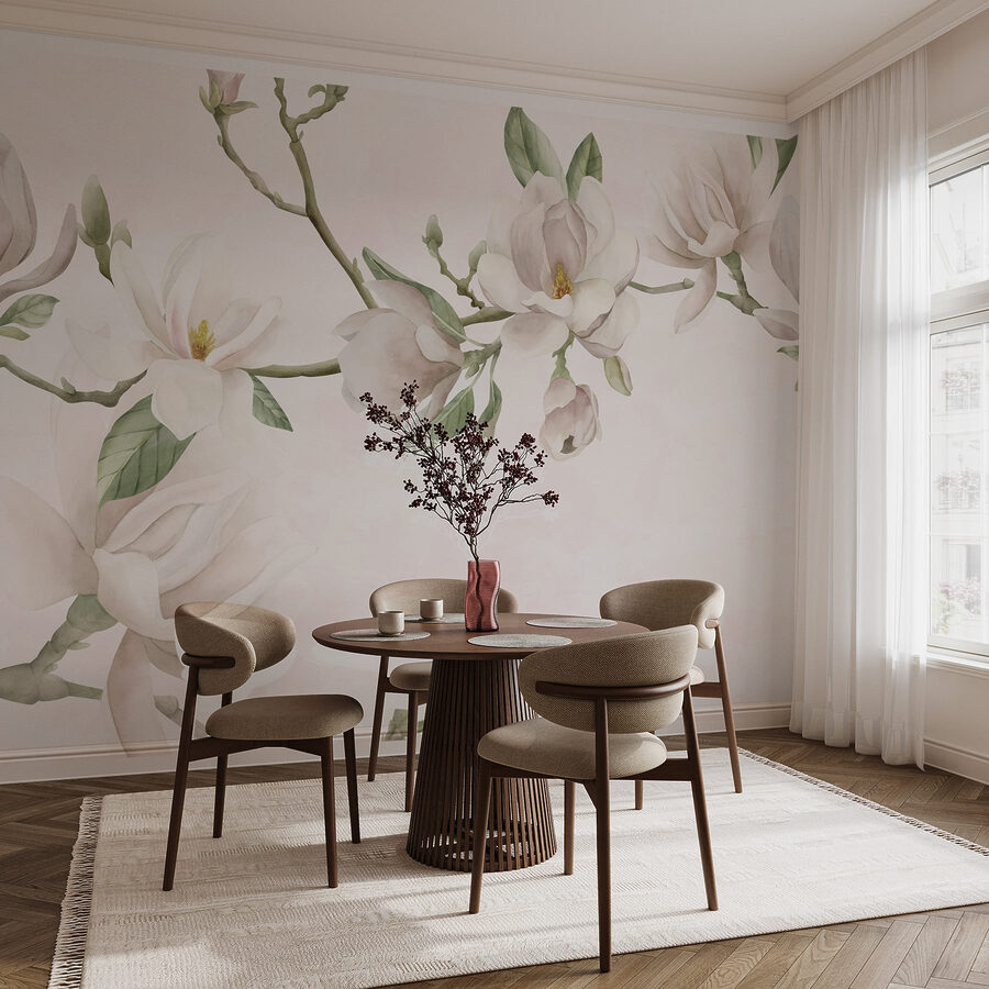 Delicate bloemen op zachte achtergrond