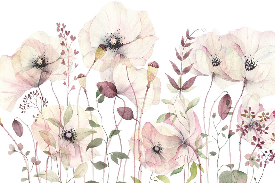 Delicate bloemen in zachte pasteltinten