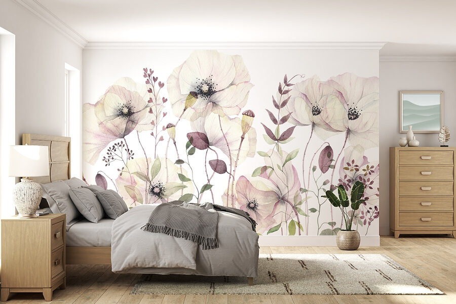 Delicate bloemen in zachte pasteltinten