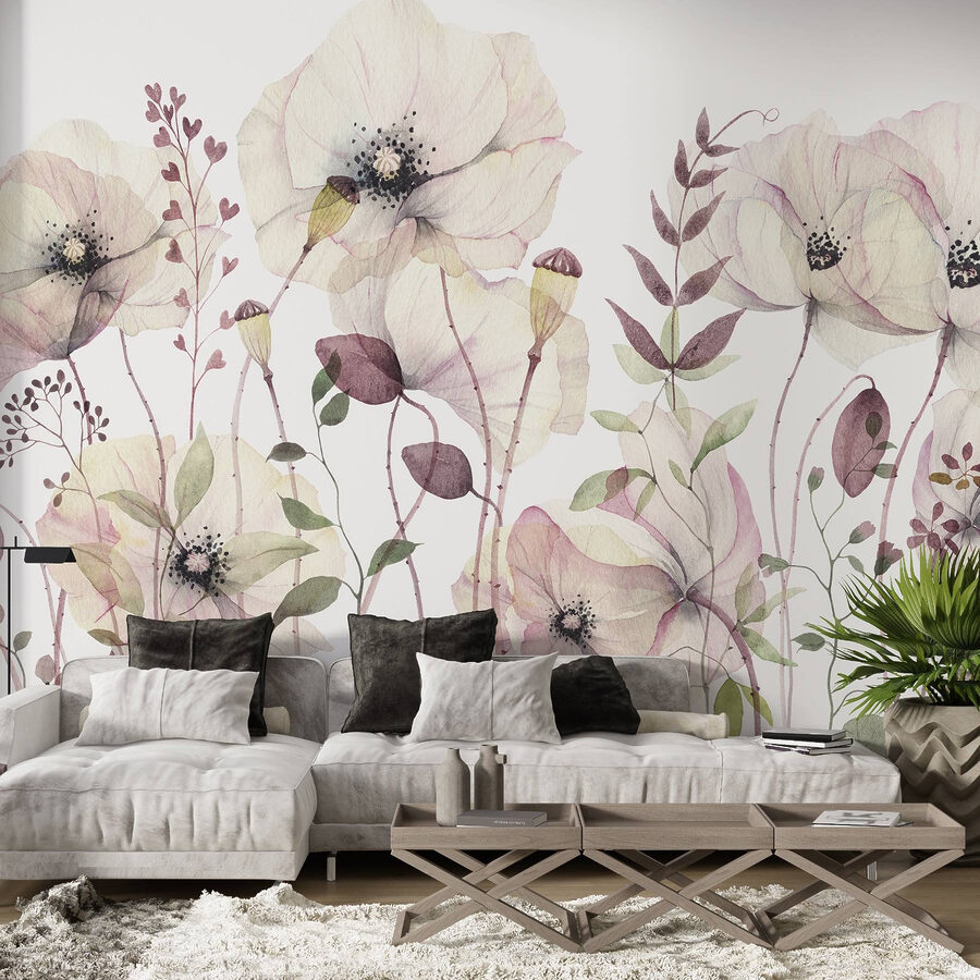 Delicate bloemen in zachte pasteltinten