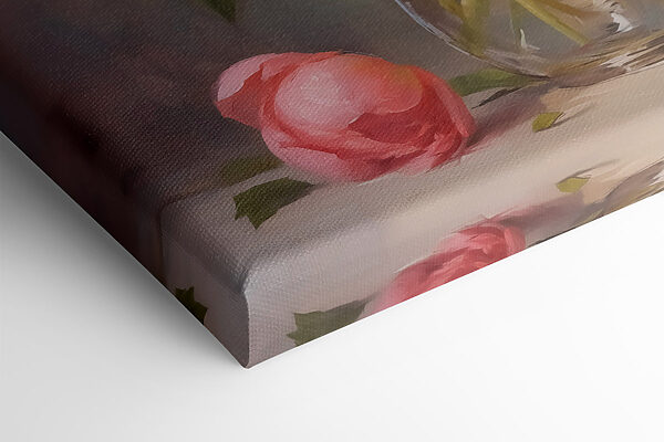 Schilderij van bloemen in een vaas Schilderij van bloemen in een vaas
