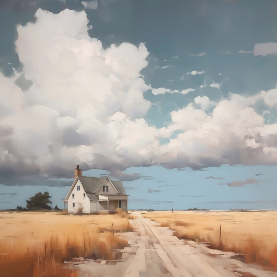 Huis in een veld