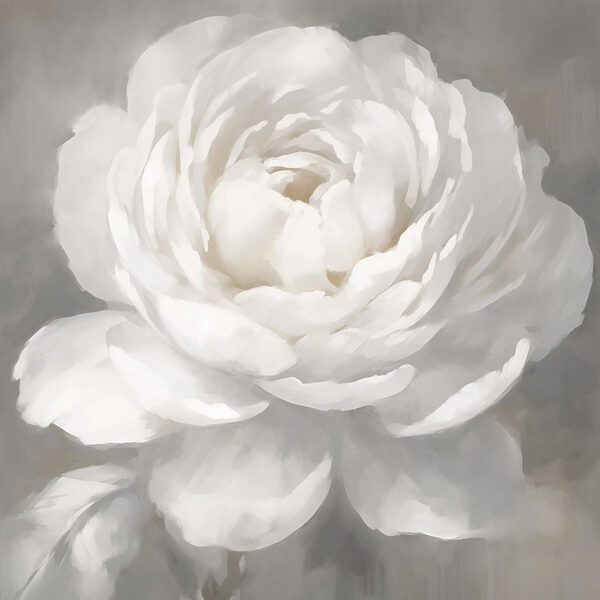 Witte bloem met bladeren Witte bloem met bladeren