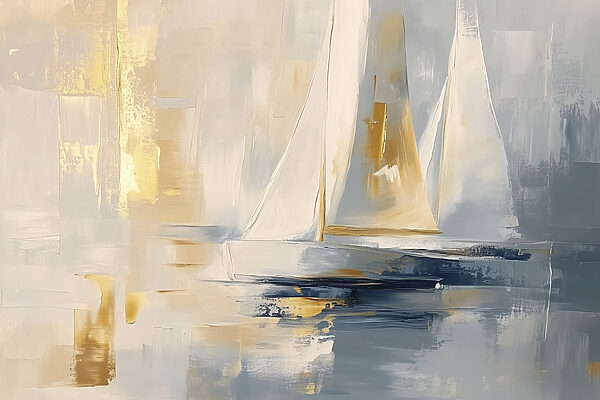 Schilderij van een zeilboot Schilderij van een zeilboot