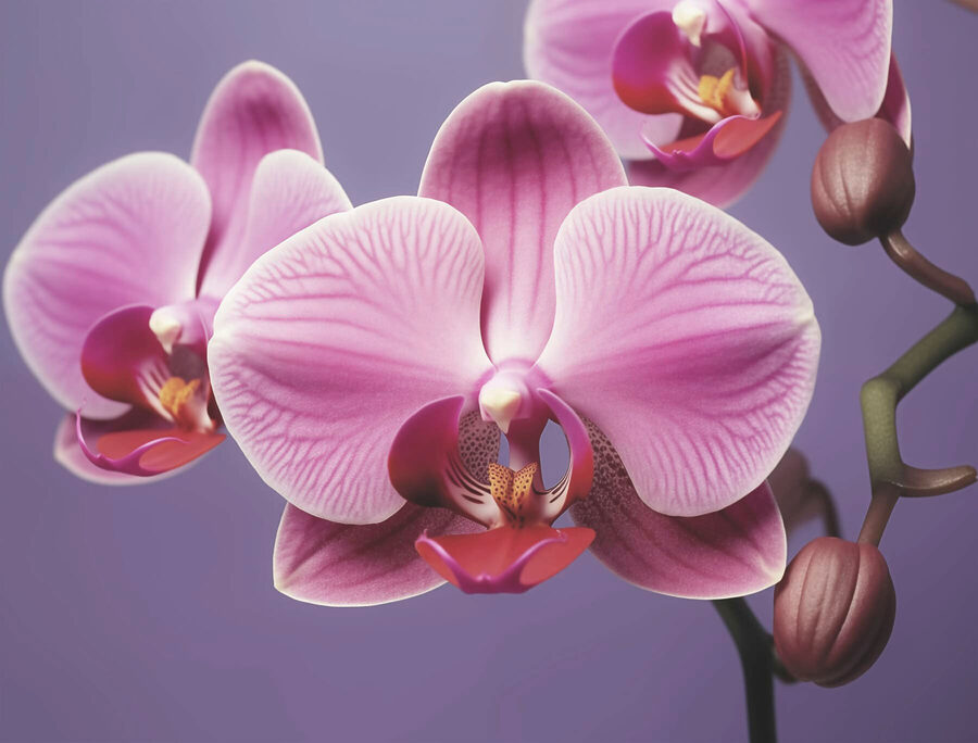 Delicate orchideeën in zachte tinten