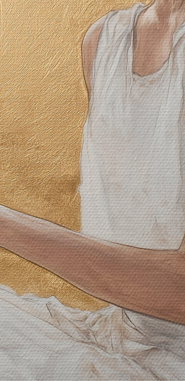 Vrouw in een witte jurk met een vogel Vrouw in een witte jurk met een vogel