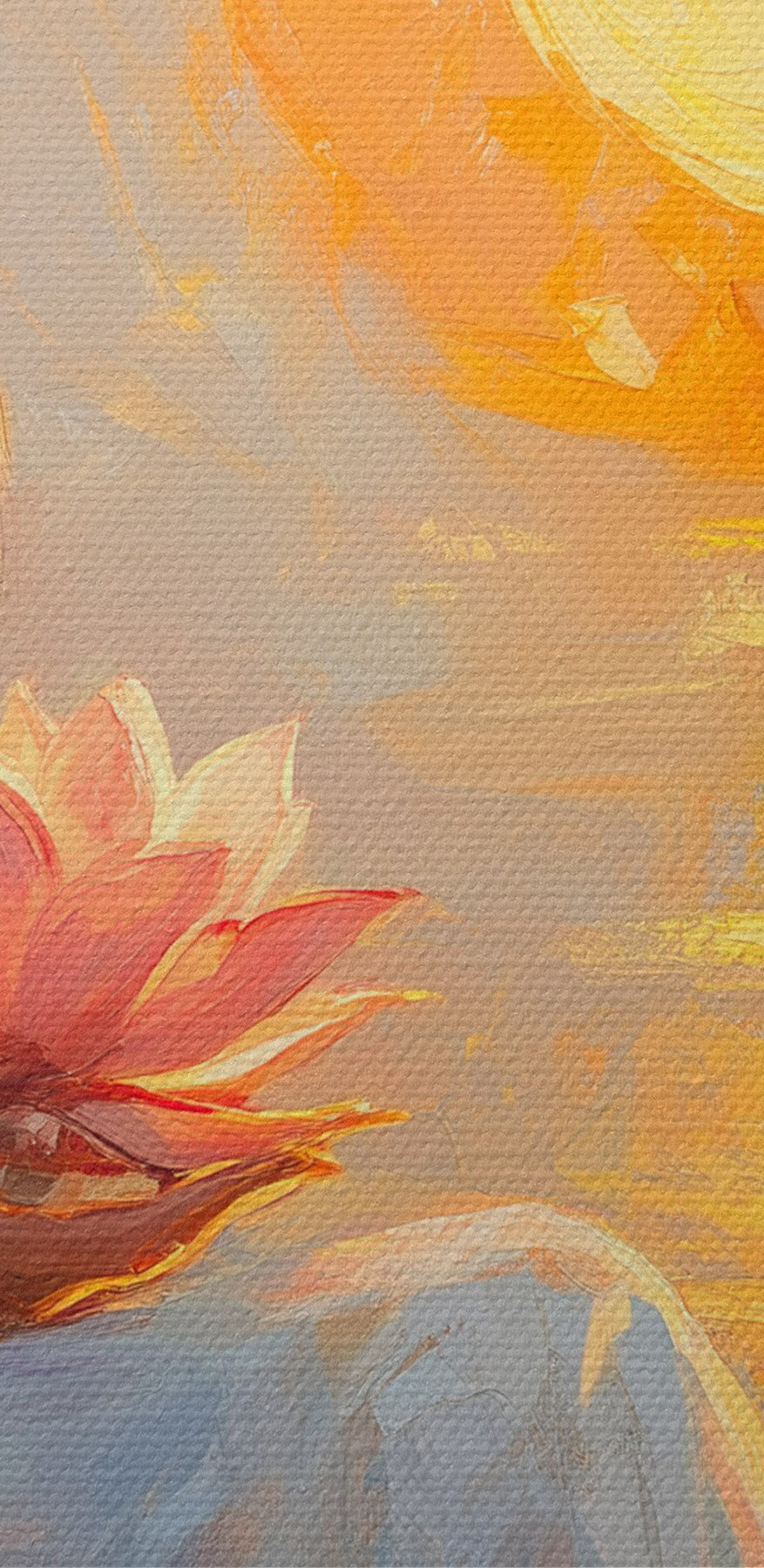 Schilderij van een vrouw met een bloem en een vogel