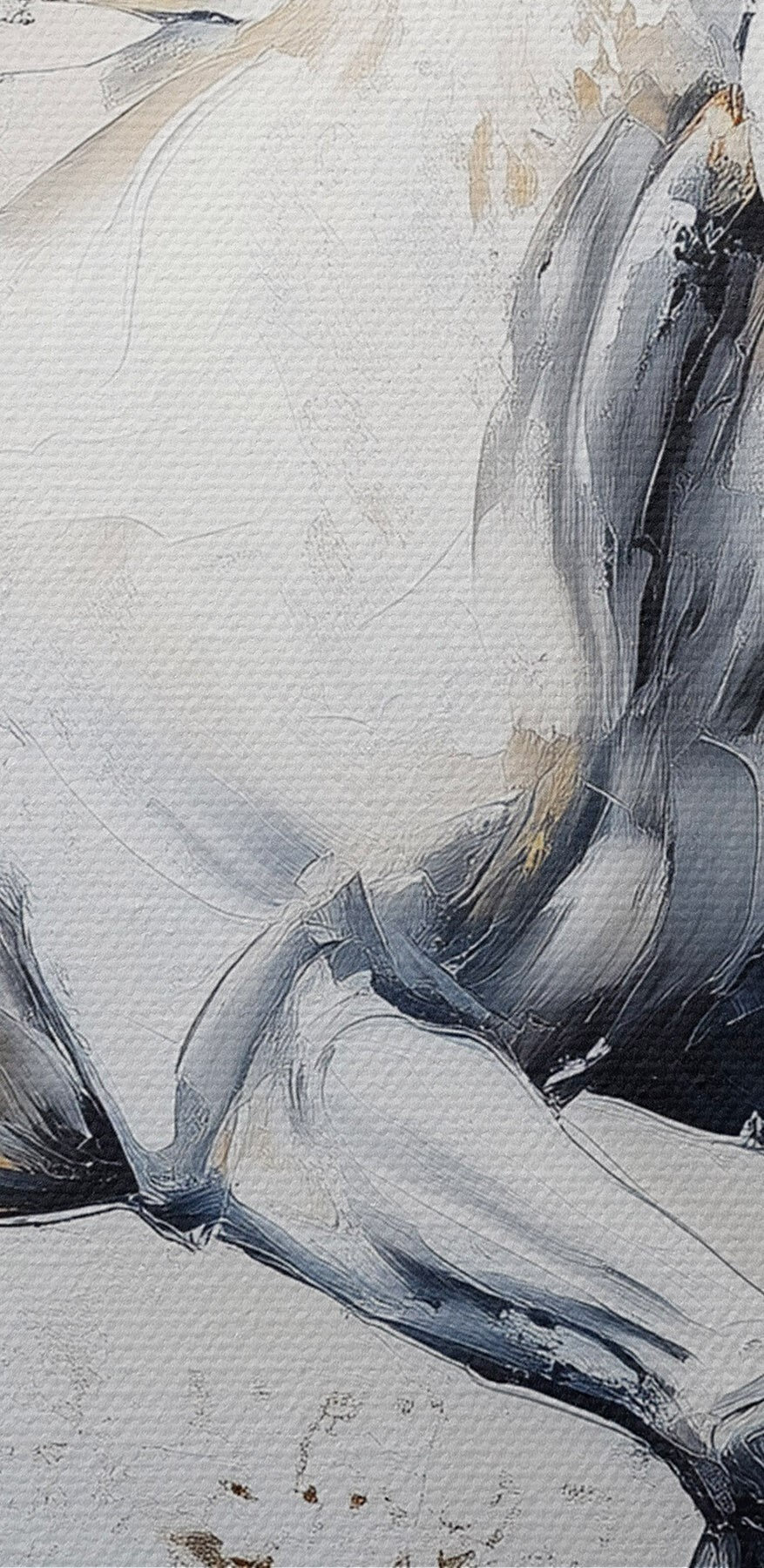 Schilderij van een wit paard Schilderij van een wit paard
