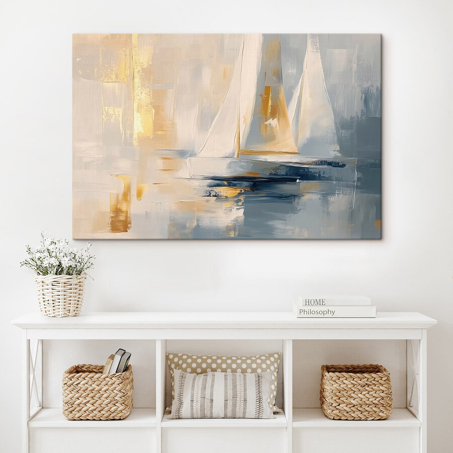 Schilderij van een zeilboot Schilderij van een zeilboot