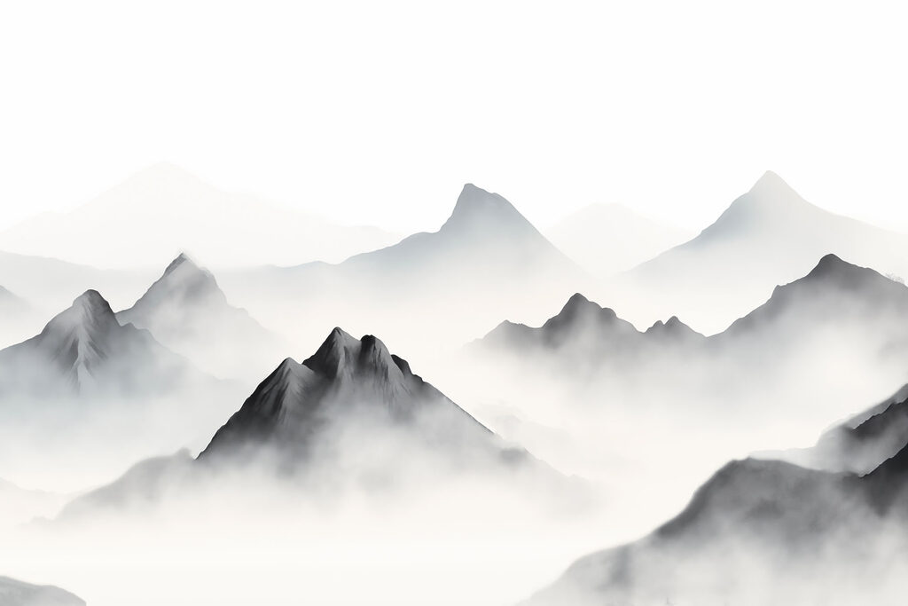 Bergketen met wolken Bergketen met wolken